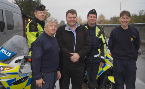 Richard Karlsson, Lars-Olof Tuvesson, Peter Lundgren, Sören Johansson och Stefan Lovén träffades idag för att utbyta tankar och erfarenheter.Fotograf: Göran Rosengren