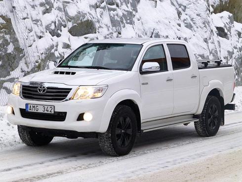 Toyotas pickupmodell Hilux fortsätter att dominera på den svenska marknaden för lätta lastbilar.Fotograf: Toyota