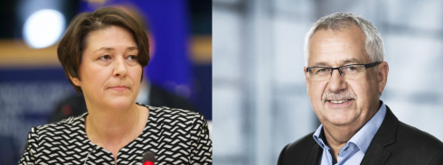 Violetta Bulc och Hans Christian Schmidt.