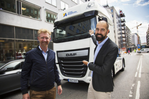 En av 20 nya DAF-lastbilar som ska levereras till YrkesAkademin.Fotograf: Nordic Truck Center