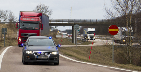 Efter torsdagens bakslag i Strasbourg, kan väsentliga delar i det lagda förslaget om ny cabotageförordning komma att förändras. Fordonen på bilden har inget med artikeln att göra.Fotograf: Göran Rosengren, arkiv