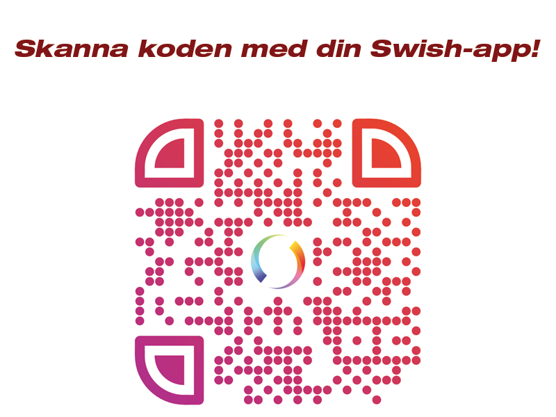 Skanna koden med Swish-appen, skriv sedan din adress (alternativt prenumerationsnummer och namn vid förlängning). Skicka - Klart!