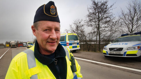 Trafikpolis Finn Edlund riktar svidande kritik mot det nya analysverktyget för kör- och vilotider, Tachospeed. Foto: Göran Rosengren, arkiv