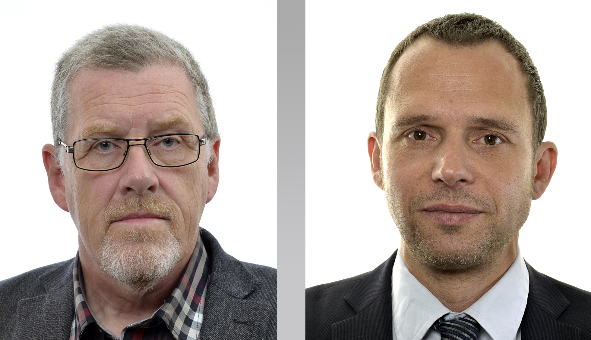 Thomas MOrell (SD) och Jens Holm (V). Foto: Riksdagen