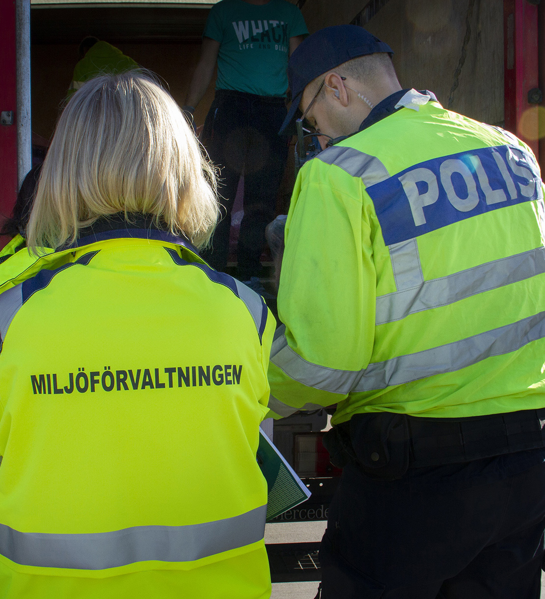Att trafikpolisens kontroll i samverkan med Miljöförvaltningen i Helsingborg och Länsstyrelsen Skåne behövs, blir tydligt under de dagar som man fokuserar på avfallstransporterna. 