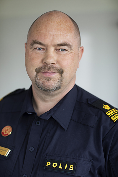 Polisförbundets nationella huvudskyddsombud Patrik Danielsson. Foto: Peter Jönsson