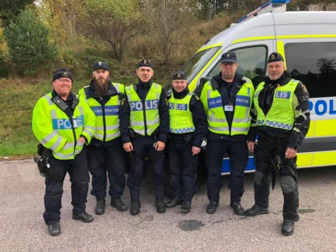 Ett gäng som inte bara under yrkestrafikveckor gör skillnad. Från vänster: Tobias, Martin, Admir, Björn, Patrick och Tomas. Foto: Polisen