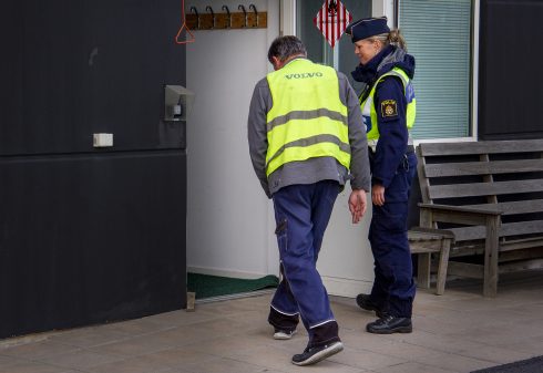 En av tre förare som fördes till Migrationsverkets förvar i väntan på att utvisas. Foto: Göran Rosengren