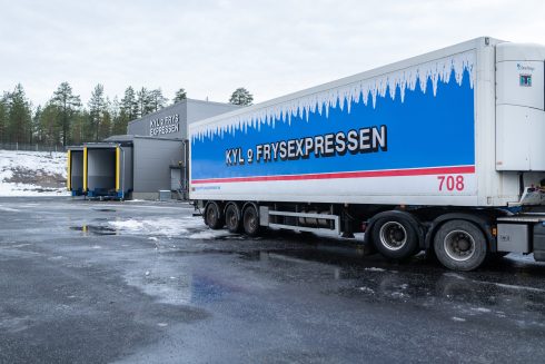 Kyl- och Frysexpressens logistikterminal i Luleå.