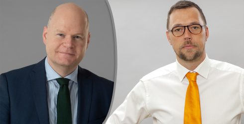 Marcus Dahlsten, vd Transportföretagen, och Rickard Gegö, vd på Sveriges Åkeriföretag. Foto: Transportföretagen och Sveriges Åkeriföretag