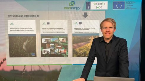  Ulf Troeng, projektledare BioDriv Öst modererade ett webbinarium den 29 mars om offentlig upphandling av fossilfria transporter. 