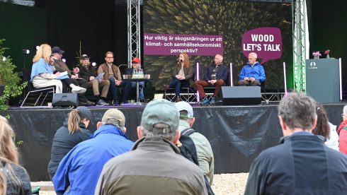 Fredagens politikerdebatt drog storpublik på Elmia Wood.