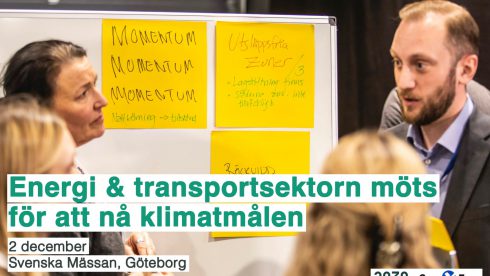   2 december möts för första gången transport- och energisektorn för att identifiera utmaningar och synergier i branschernas klimatomställning. Ett insiktspaket överlämnas till berörda myndigheter..