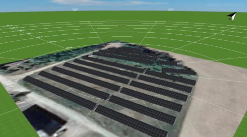 Så här kommer solcellsparken att se ut när den är färdig.