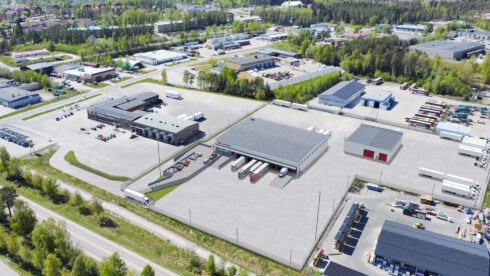 DB Schenkers nya terminal i Hudiksvall beräknas stå klar 2024. Illustration: DB Schenker