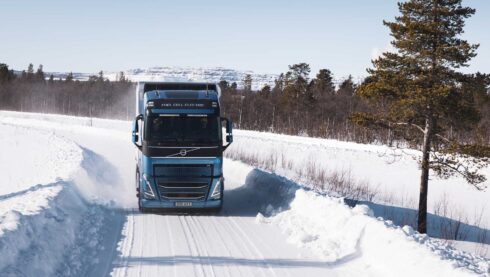 Testerna utförs i utmanande klimat. Foto: Volvo Lastvagnar.