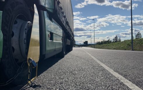 I bland blir det fel när cabotagetransporter körs och då ser det ut så här. Foto: Proffs/arkiv.