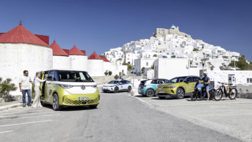   På den grekiska ön Astypalea pågår omställning till e-mobilitet. Kanske hjälper klimatet på platsen till?