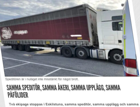 Den italienska speditören, som i nuläget inte är misstänkt för något brott, använder sig av fordon från ökänd transportör. Nu inleder AB Volvo en riktad utredning.