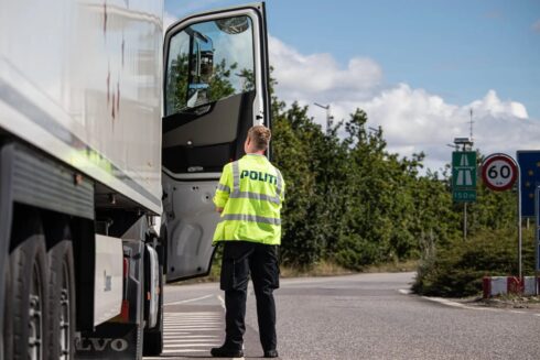 Av de 50 förarna som fick böter var alla utom tre utländska medborgare. Foto: Politi.dk