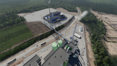 Foto: Visualisering av Nordic Ren-Gas anläggningen i Tammerfors, Nordic Ren-Gas.