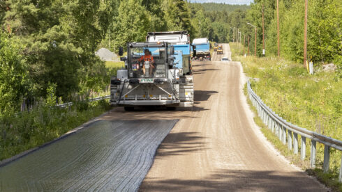 Pågående tankbeläggning.