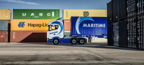 Scania är en av leverantörerna av Maritime Transports ellastbilar. Foto: Maritime Transport.