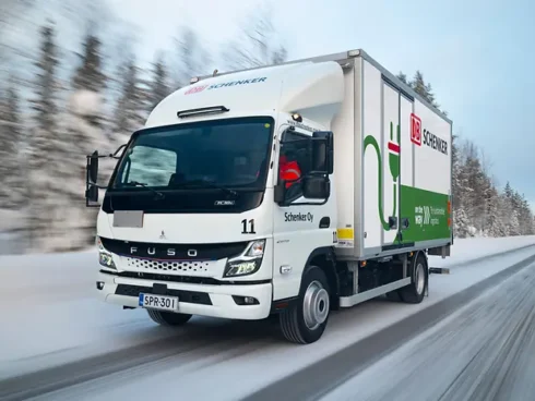 Här ett av Schenkers elfordon. Foto: DB Schenker/arkivbild.