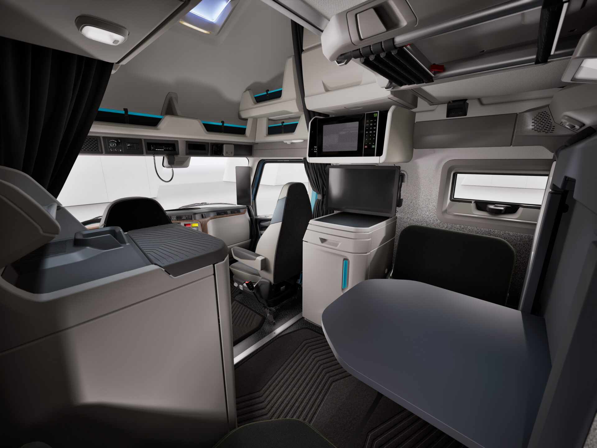 Volvo VNL:s hytt är förarfokuserad. Foto: Volvo Lastvagnar.