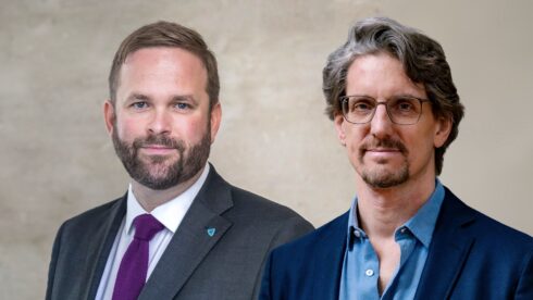 Från Vänster Centerpartiets Jonas Naddebo och Svante Linusson. Foto: Centerpartiet.
