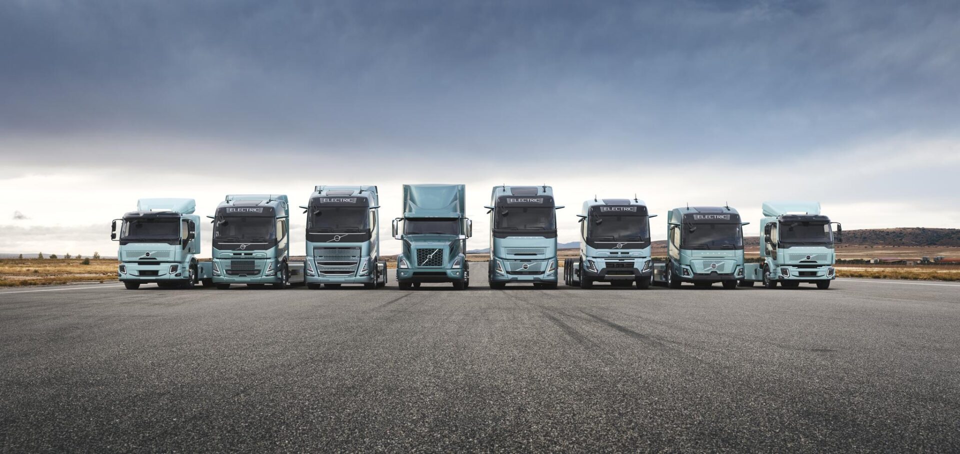 Volvos utbud av elfordon. Foto: Volvo Lastvagnar.