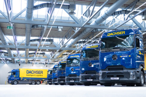 eActros har en räckvidd på upp till 50 mil utan mellanladdning. Foto: Daimler Truck.