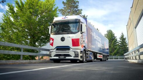 Fulladdad för framtiden - Mercedes-Benz eActros. Foto: Mercedes-Benz.