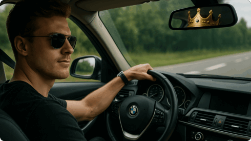54 procent av BMW-förarna anser sig köra bättre än genomsnittet. Foto: Compricer.