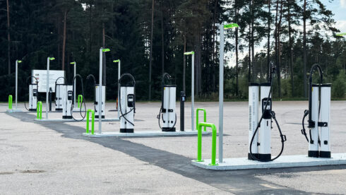 Laddstation i Klevshult. Foto: GreenStop.