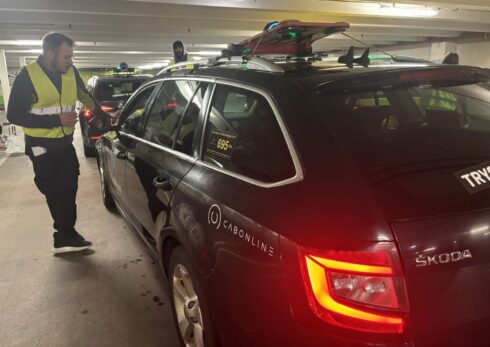  Samtliga 1 500 taxibilar kontrollerades i Stockholm. Foto: Cabonline.