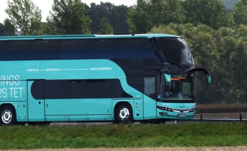 En av Campusbussarna, dock ej den förolyckade. Foto: Linköpings Universitet.