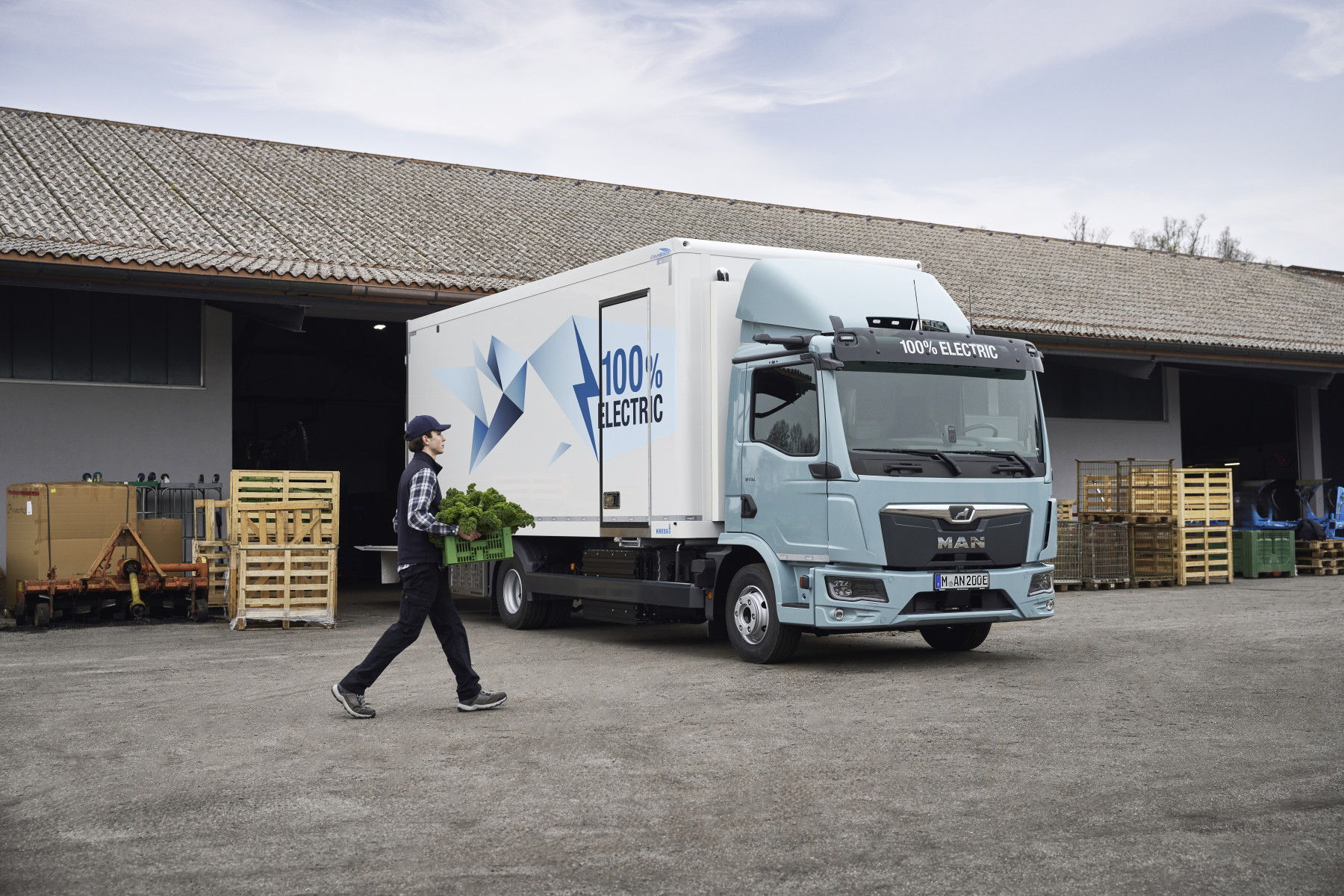 För energiförsörjning och drivning använder eTGL samma verktygslåda för elektriska komponenter som de tunga eTruck-serierna MAN eTGX och eTGS. Foto: MAN.