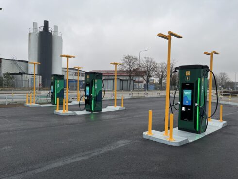  Nya laddplatser i Ystads Hamn. Foto: Preem.