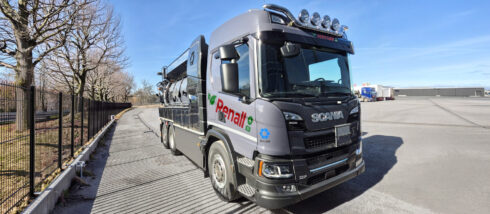 Detta fordon ska ta eldrivna slambilar till en ny nivå. Foto: Scania.