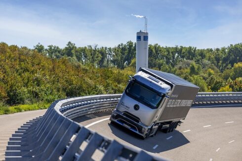 En mindre serieproduktion av Mercedes-BenzNextGenH2 är planerad till slutet av 2026. Foto: Daimler Trucks AG.