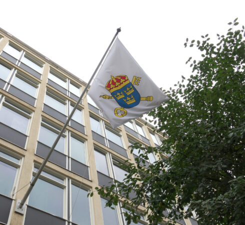 Ekobrottsmyndigheten i Stockholms fasad. Foto: Ann-Sofi Andersson.