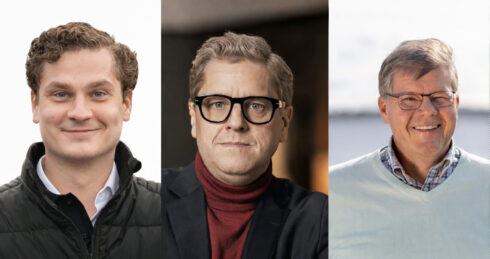 Gustav Jacobsson, vd för Drivers First, Björn Paulsson, vd för TruckTrust och Lars Reinholdsson, Operativ styrelseordförande på TruckTrust.