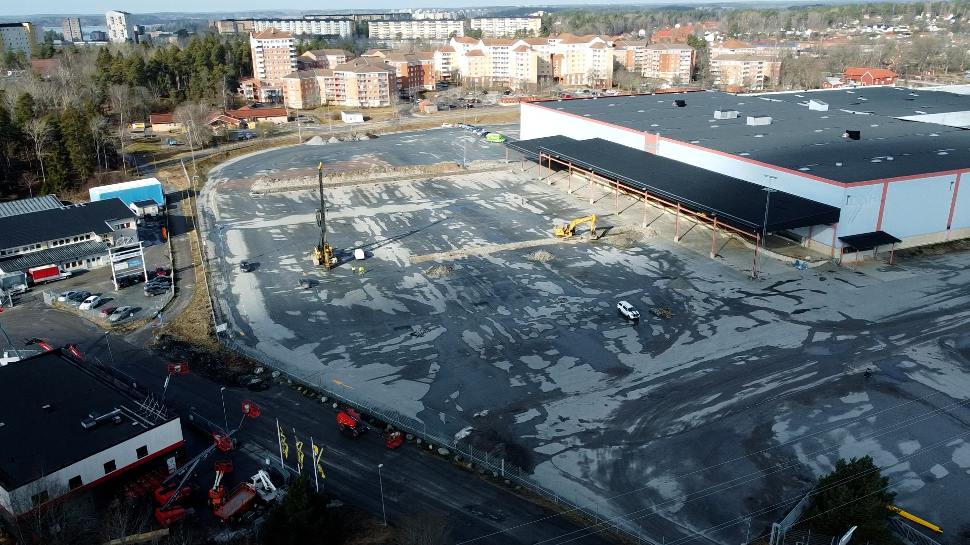 En överblick av området som nu ska bli en av Brings största i Norden. Foto: Bring.