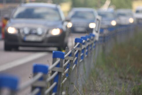   Räkna med bilköer på E4 under påskhelgen Foto: Trafikverket.
