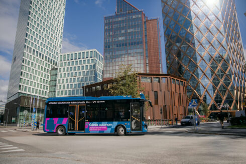  Den självkörande bussen gör comeback i Göteborg. Foto: Västtrafik.