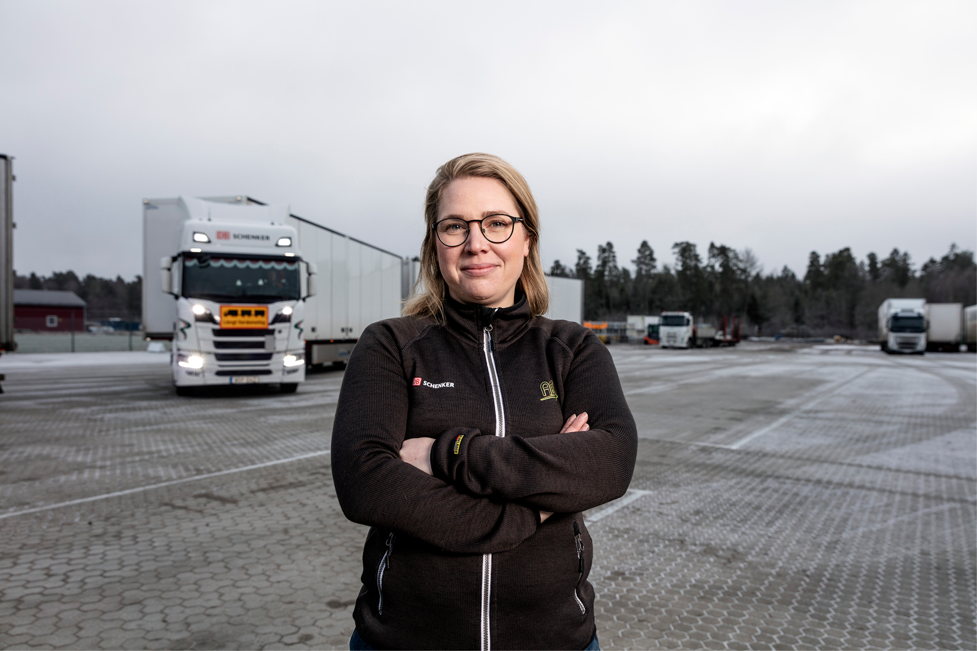 Emelie Jonsson på ARJ Transport vann 2025 Topp 40 under 40. Foto: Sveriges Åkeriföretag.