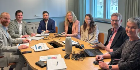 Transportföretagen besöker de olika partierna under valåret för att tala transportpolitik. Foto: Transportföretagen.