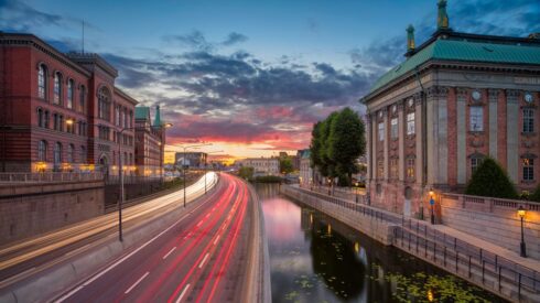   Trafiken i Stockholm påverkas under sommarens vägarbeten. Foto: Rudolf Balasko.
