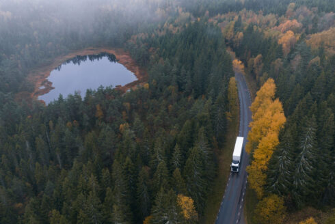 Lastbilarna kan hantera en totalvikt på 64 ton. Foto: Einride. 